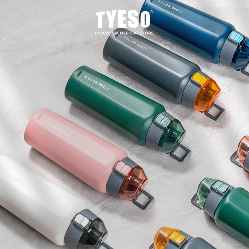 Tyeso Botol Minum 600 mL Square TS 8817 Thermos Cup Portable Stainless Steel BPA FREE 20 Oz