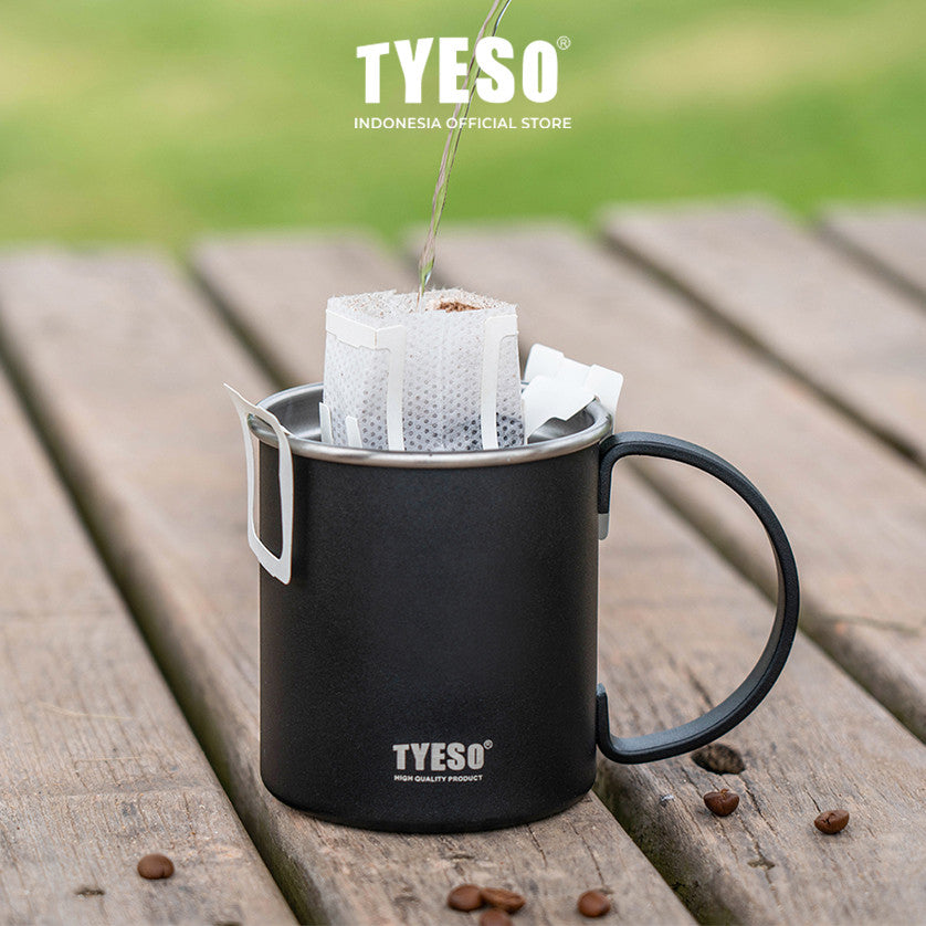 Tyeso Gelas Table Mug 473 mL TS-8845 Tahan Panas & Dingin Stainless Steel Double Vacuum Insulated