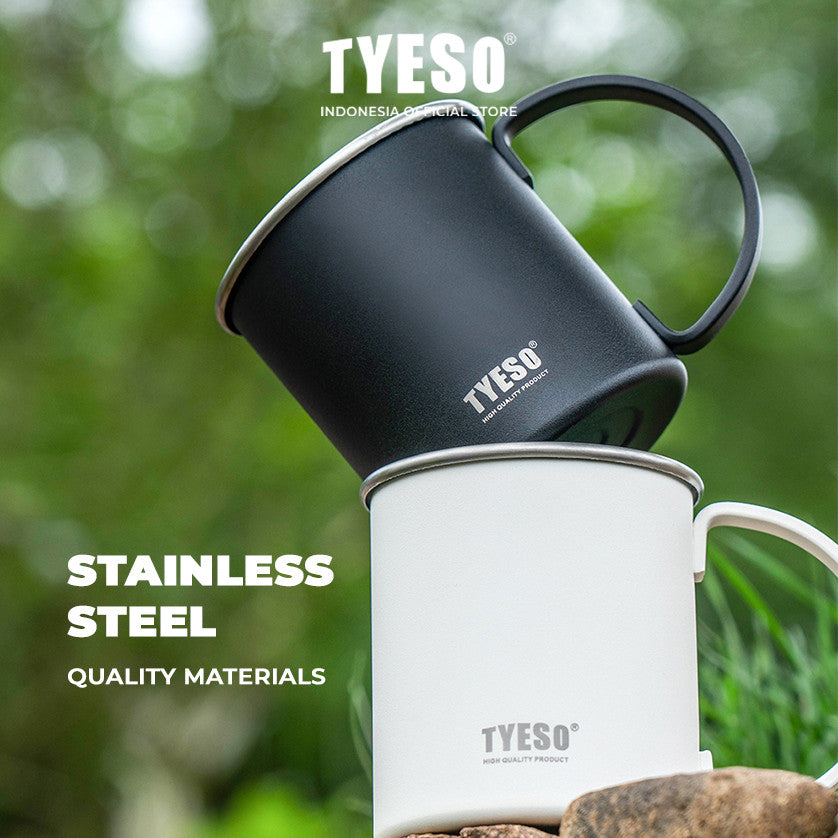 Tyeso Gelas Table Mug 473 mL TS-8845 Tahan Panas & Dingin Stainless Steel Double Vacuum Insulated