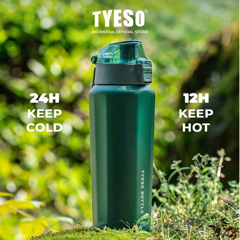 Tyeso Botol Minum 600 mL Square TS 8817 Thermos Cup Portable Stainless Steel BPA FREE 20 Oz
