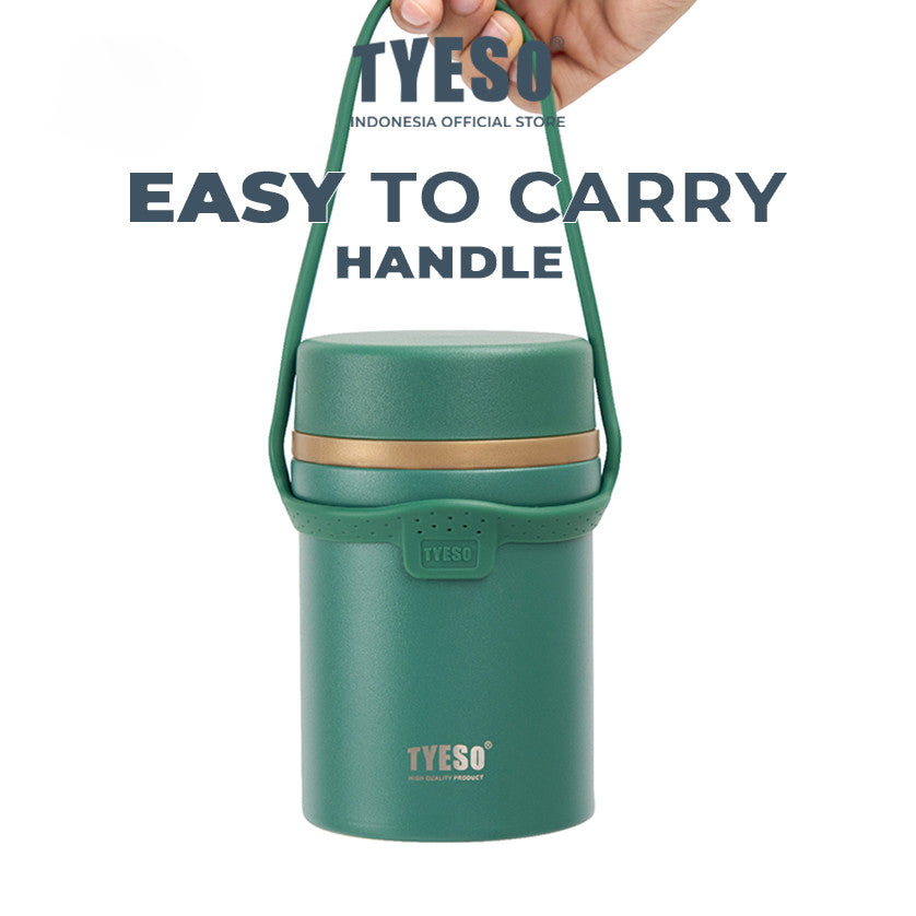 Tyeso Food Jar 450ML Lunch Box SUS 316 Stainless Steel TS-8871 Wadah Tempat Penyimpanan Bekal Makanan Tahan Panas Dan Dingin