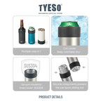 Tyeso Tumbler Table Mug Can Cooler 520ml TS-8898 Penyimpanan botol Kaleng Multifungsi