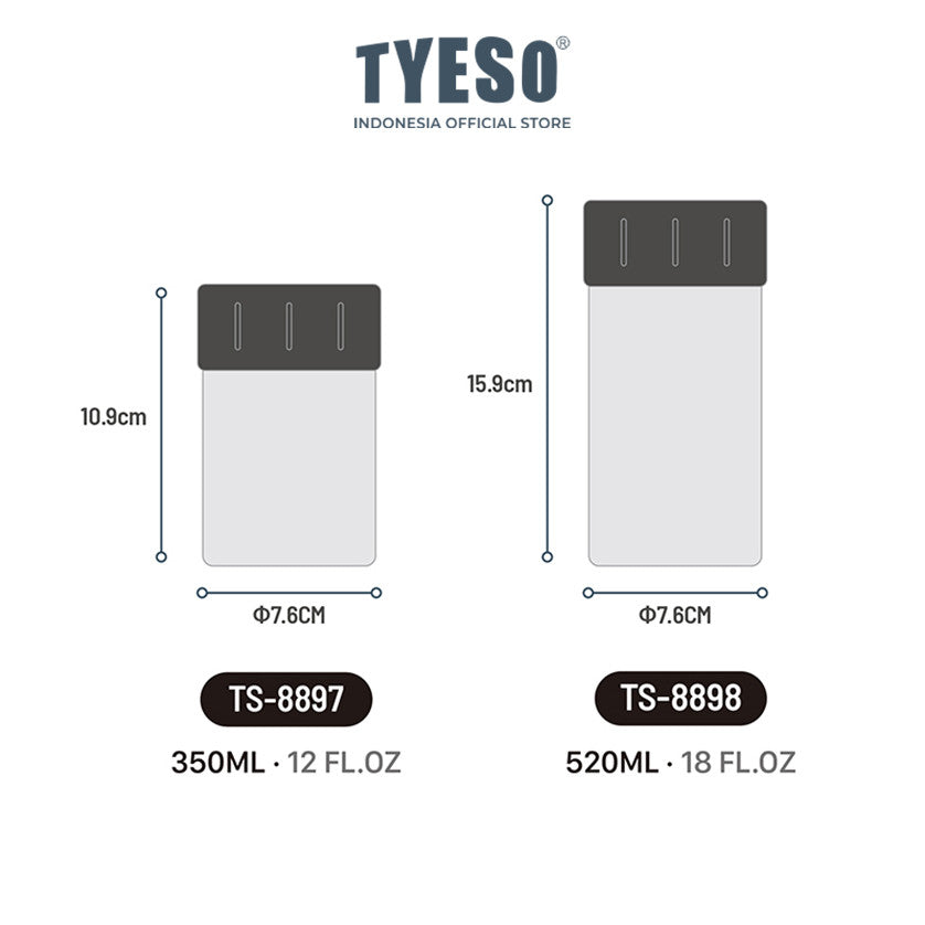 Tyeso Tumbler Table Mug Can Cooler 520ml TS-8898 Penyimpanan botol Kaleng Multifungsi
