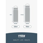 Tyeso Tumbler Botol Gradasi 750ml TS-8853 Double Vacuum Insulated Stainless Steel Tahan Panas DIngin
