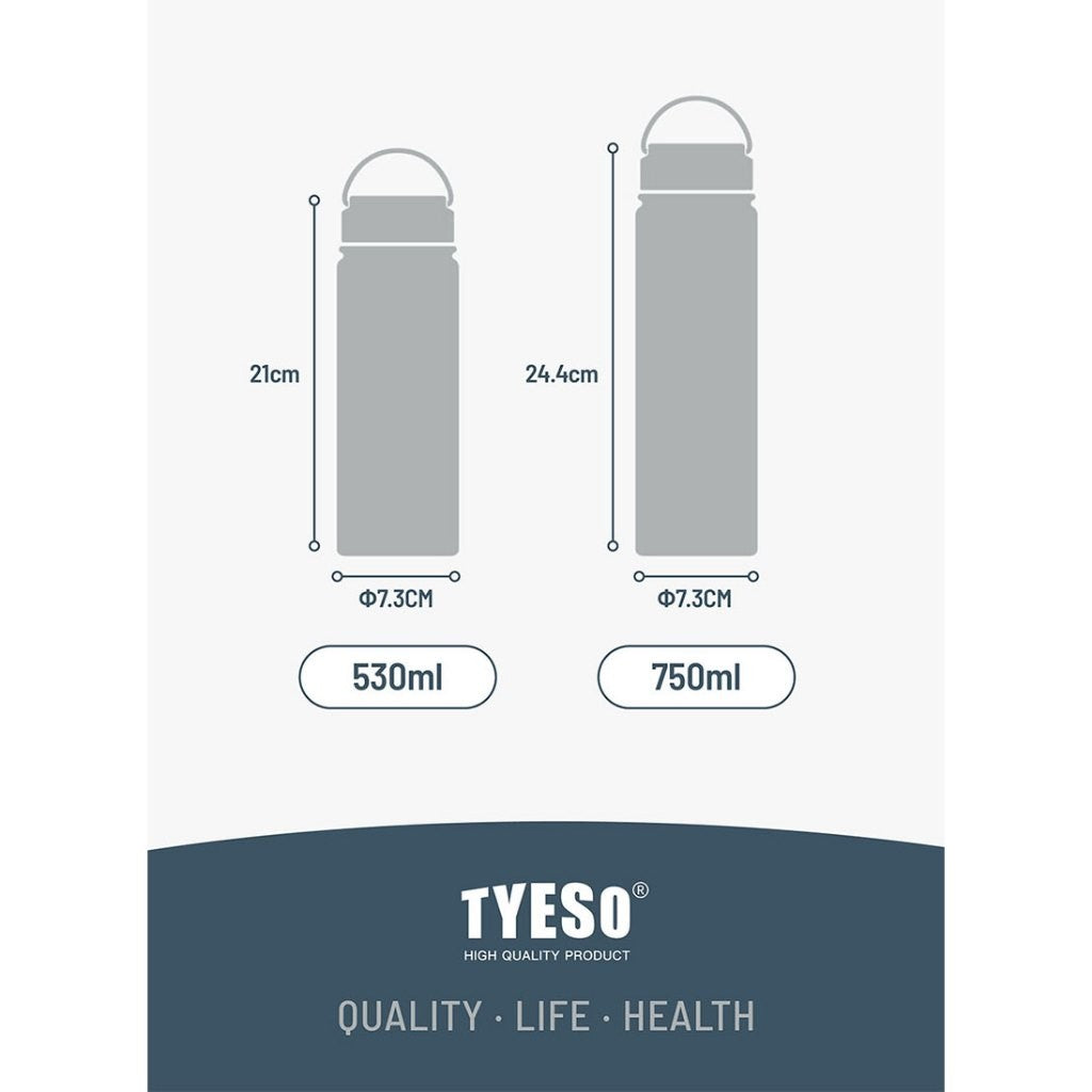Tyeso Tumbler Botol Gradasi 750ml TS-8853 Double Vacuum Insulated Stainless Steel Tahan Panas DIngin