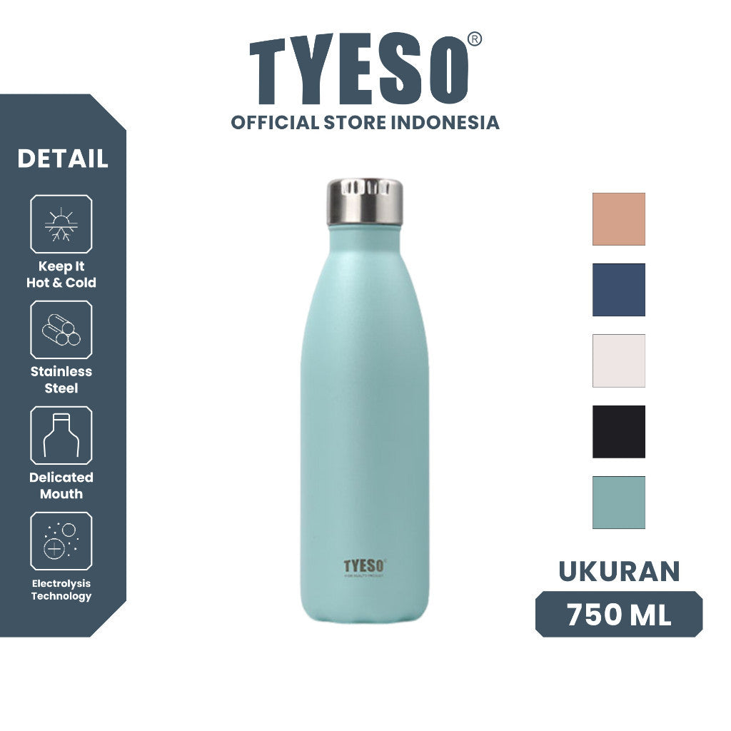 Tyeso Tumbler Botol Klasik 750ml TS-8842 Stainless Sports Double Vacuum Insulated Tahan Panas Dingin