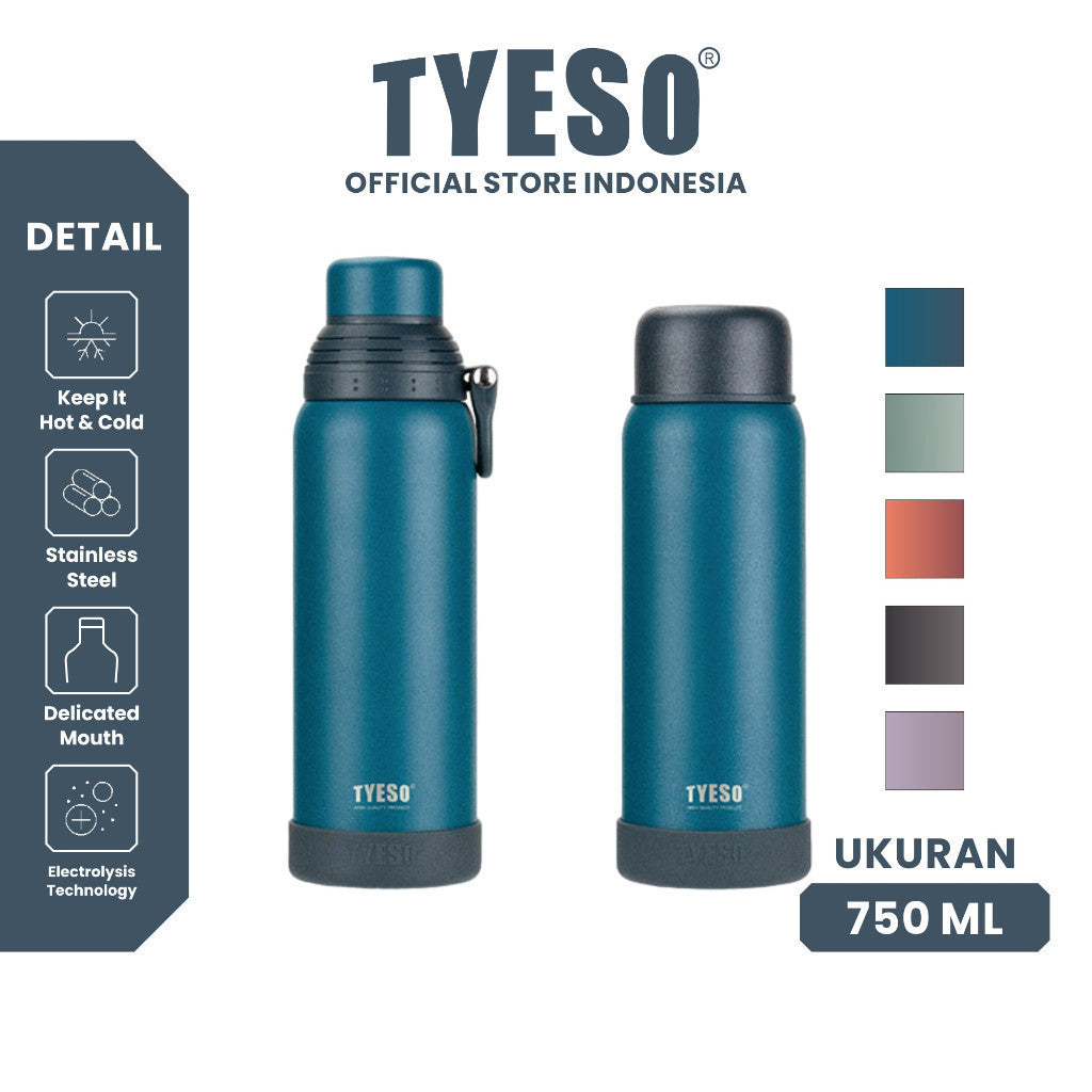 Tyeso Termos Travel 680/750ml TS-8850 2 in 1 Cup Vacuum Insulated Free Anti Slip