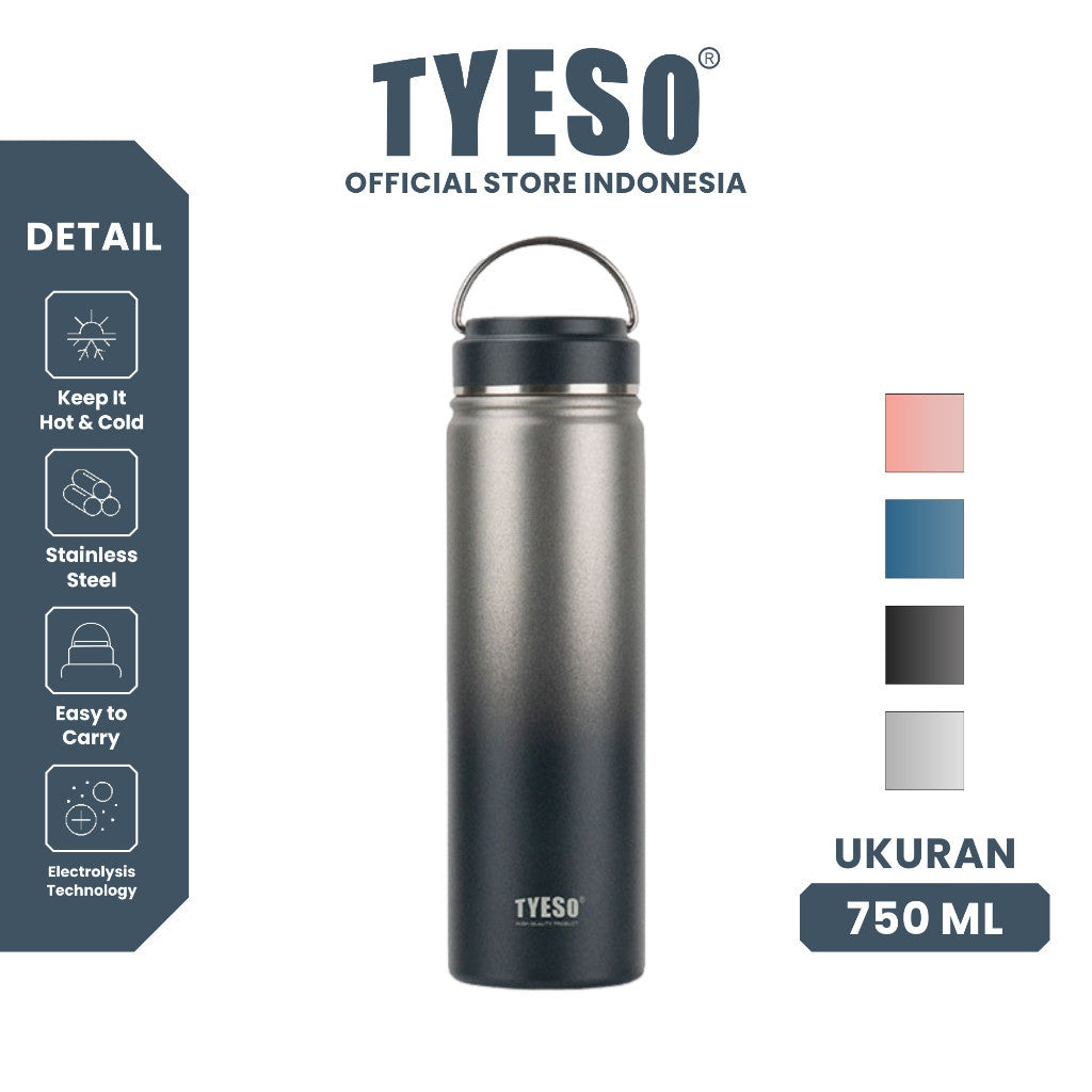 Tyeso Tumbler Botol Gradasi 750ml TS-8853 Double Vacuum Insulated Stainless Steel Tahan Panas DIngin