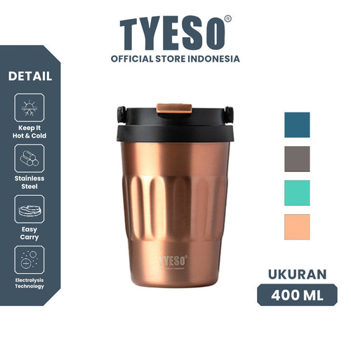 Tyeso Botol Minum Portable Shaker 400mL TS-8803  Vacuum Insulated