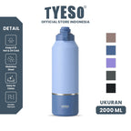 Tyeso Tumbler Sport 2 Liter Thermos Flask 2000 ML TS-01015 Double Vacuum Insulated 67 Oz