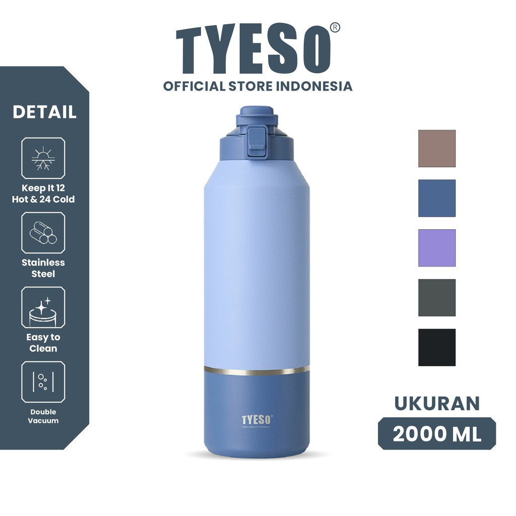 Tyeso Tumbler Sport 2 Liter Thermos Flask 2000 ML TS-01015 Double Vacuum Insulated 67 Oz