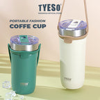 Tyeso Botol Minum Sedotan 710ml TS-8767 Tumbler Handle Silikon Cup Vacuum Insulated Stainless Steel