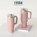 Tyeso Aura Tumbler Handle Portable Stainless Coffee cup 900 mL TS-8866 Thermos Cup Vacuum Insulated