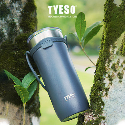 Tyeso Botol Minum Sedotan 710ml TS-8767 Tumbler Handle Silikon Cup Vacuum Insulated Stainless Steel