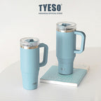 Tyeso Aura Tumbler Handle Portable Stainless Coffee cup 900 mL TS-8866 Thermos Cup Vacuum Insulated