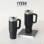 Tyeso Aura Tumbler Handle Portable Stainless Coffee cup 900 mL TS-8866 Thermos Cup Vacuum Insulated