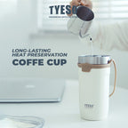 Tyeso Botol Minum Sedotan 710ml TS-8767 Tumbler Handle Silikon Cup Vacuum Insulated Stainless Steel