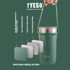 Tyeso Botol Minum Sedotan 710ml TS-8767 Tumbler Handle Silikon Cup Vacuum Insulated Stainless Steel