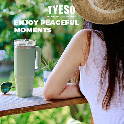 Tyeso Aura Tumbler Handle Portable Stainless Coffee cup 900 mL TS-8866 Thermos Cup Vacuum Insulated