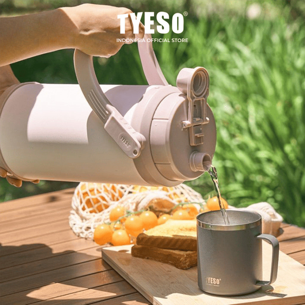 Tyeso TS-01018 Botol Minum Jumbo 3000ML Galon Portable Vacuum Insulated Stainless Steel Sport Outdoor BPA FREE Anti Bocor