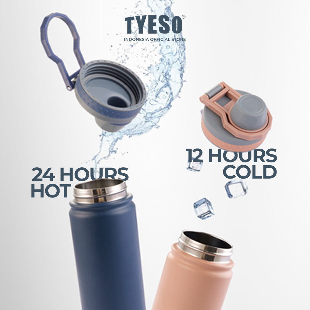 [ NEW PRODUCT] Tyeso Tumbler Botol Minum 750ml TS-01035 Doff Stainless Steel Anti Tumpah Double Vacuum Insulated Sports