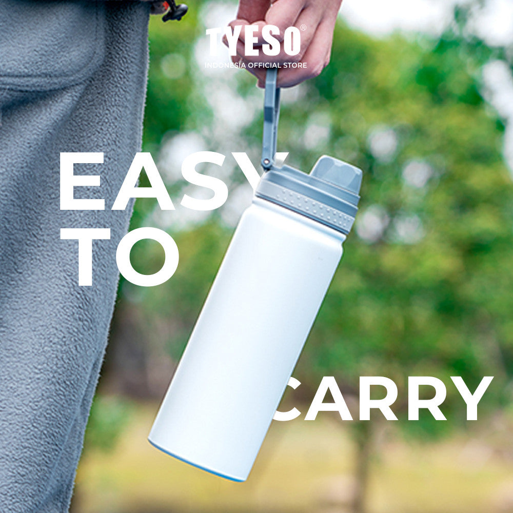 [ NEW PRODUCT] Tyeso Tumbler Botol Minum 600ml TS-01034 Doff Stainless Steel Anti Tumpah Double Vacuum Insulated Sports