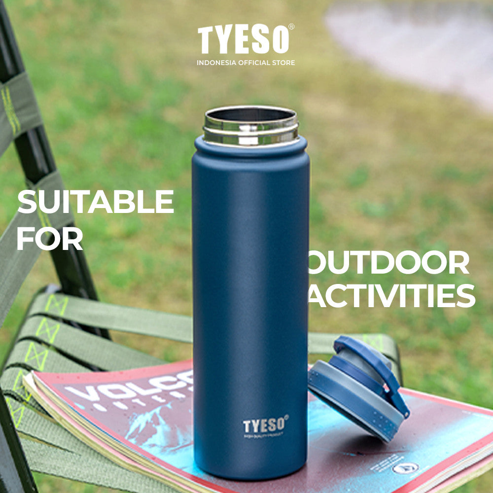 [ NEW PRODUCT] Tyeso Tumbler Botol Minum 600ml TS-01034 Doff Stainless Steel Anti Tumpah Double Vacuum Insulated Sports