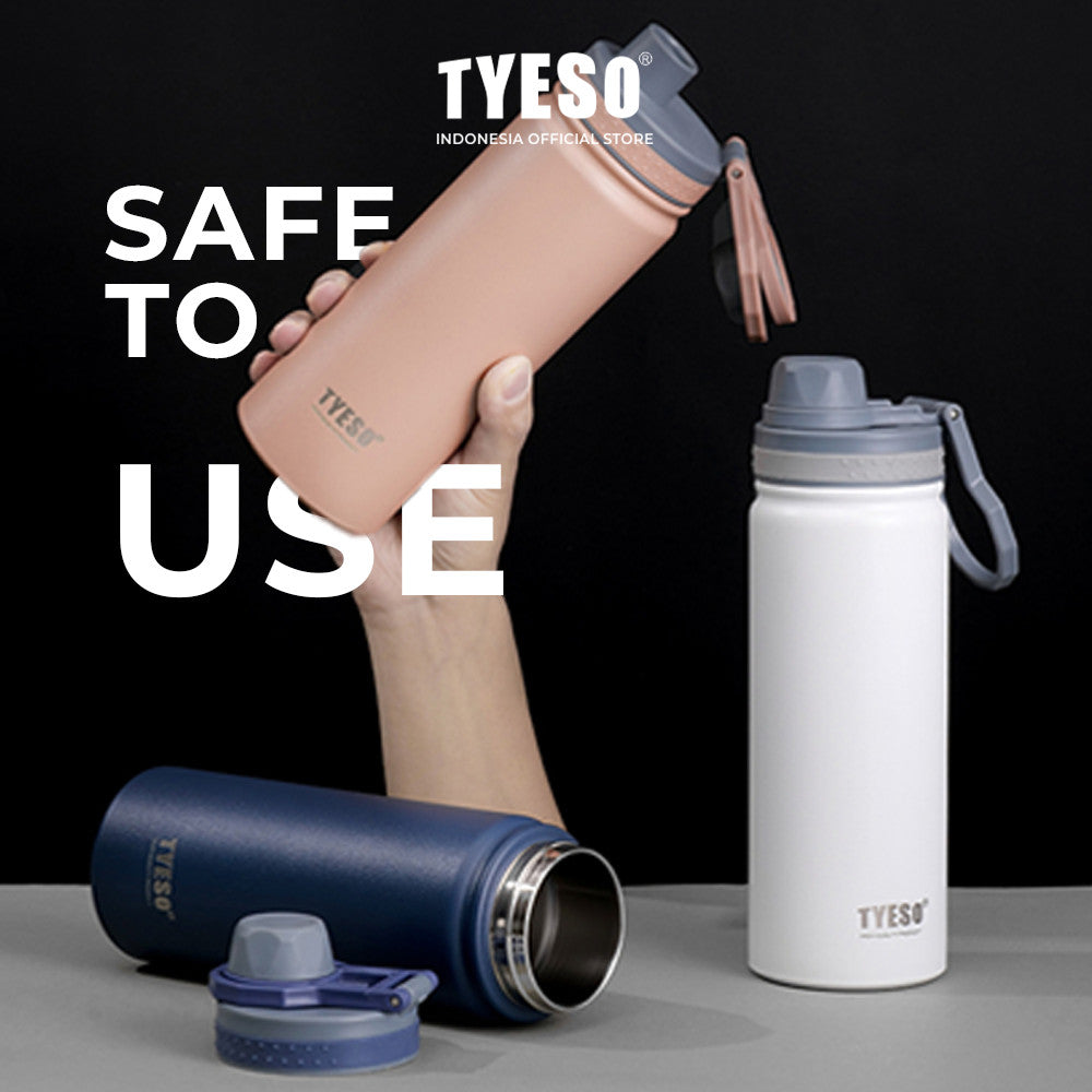 [ NEW PRODUCT] Tyeso Tumbler Botol Minum 600ml TS-01034 Doff Stainless Steel Anti Tumpah Double Vacuum Insulated Sports