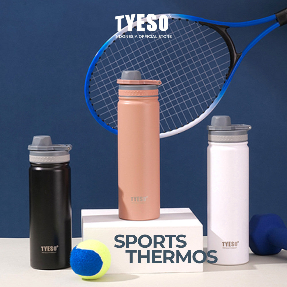 [ NEW PRODUCT] Tyeso Tumbler Botol Minum 600ml TS-01034 Doff Stainless Steel Anti Tumpah Double Vacuum Insulated Sports