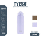 Tyeso Tumbler Botol Minum 750ml TS-01061 Stainless Steel Anti Tumpah Double Vacuum Insulated Sports