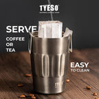 Tyeso Botol Minum Portable Shaker 500mL TS-8804 Vacuum Insulated